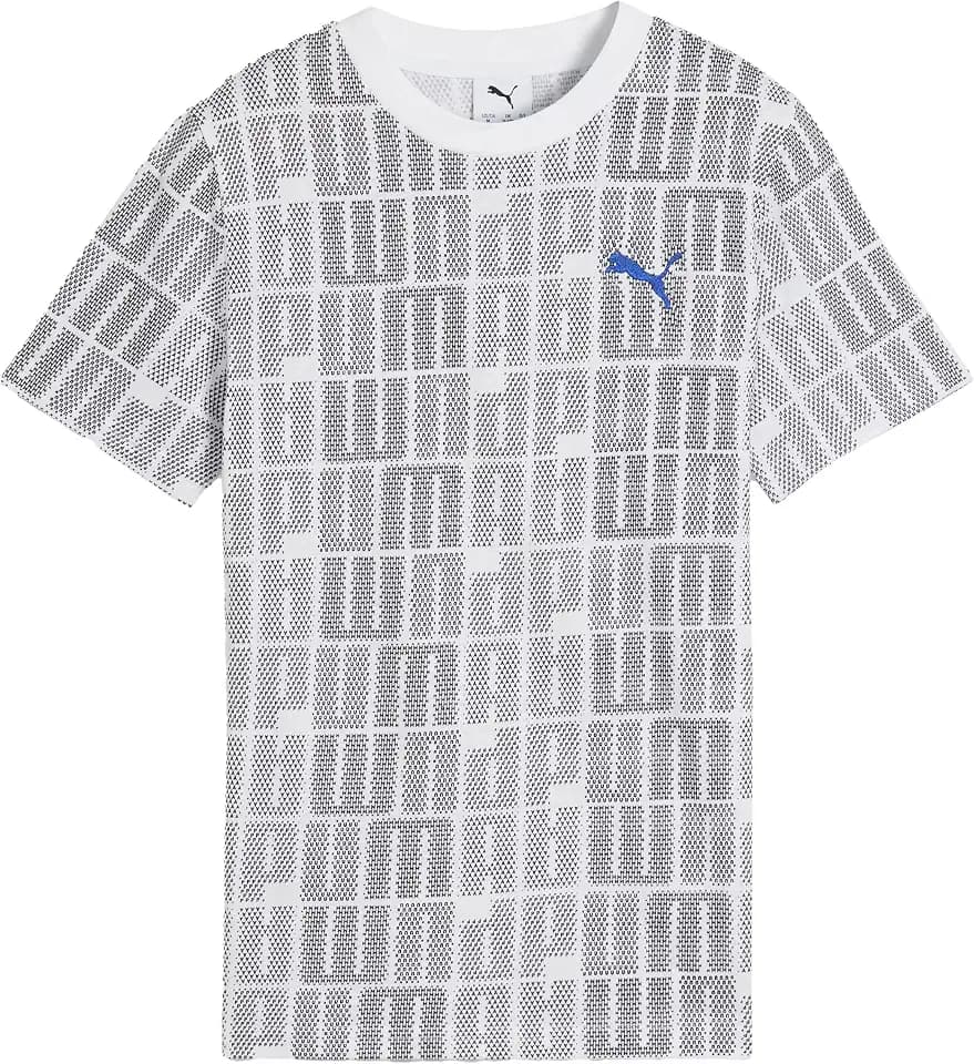 PUMA Jungen ESS Logo Lab AOP Tee B Hemd (1er Pack)