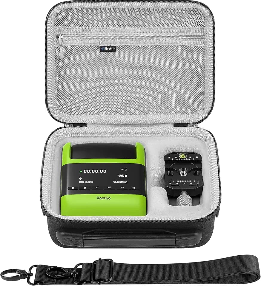 GEEKRIA Hard Shell Travel Case Compatible with XbotGo Falcon, Tracking Sport Camera Carrying Bag (Dark Grey)