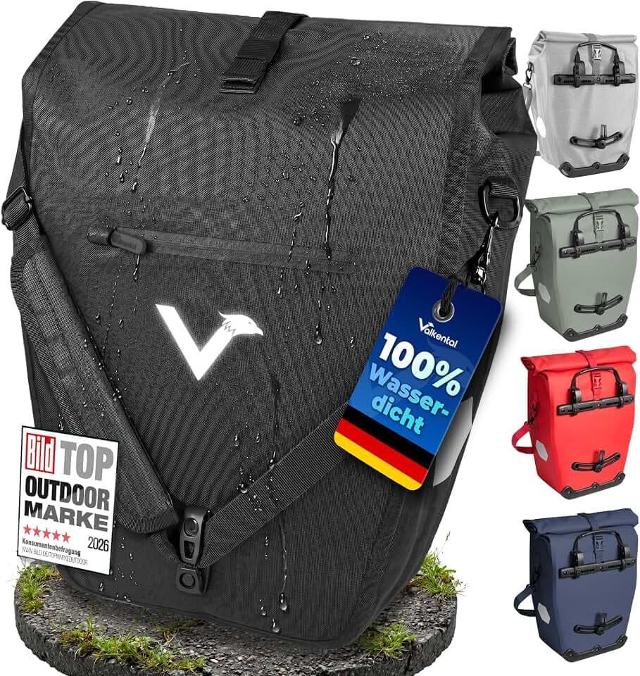 Valkental Gepäckträgertasche 28L, Abschließbar & PVC-frei