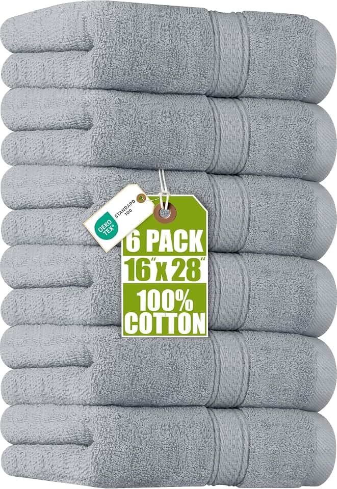 Utopia Towels Handtücher Set Baumwolle, 41x71 cm, 6er Pack, Kühl Grau