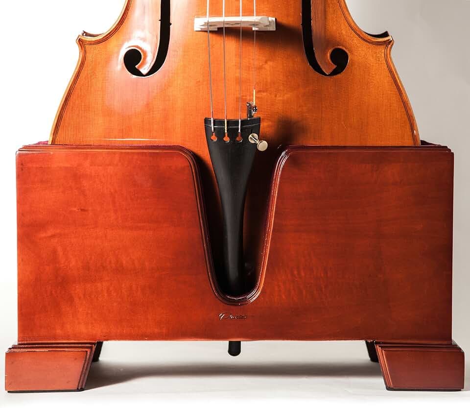 paititi Premium Cello Burgund Ständer massiv Samt Plüsch Kissen 4/4 Volle Größe