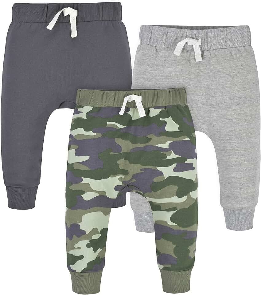 Gerber Baby - Jungen Trainingshose Toddler 3-Pack Jogger Pants