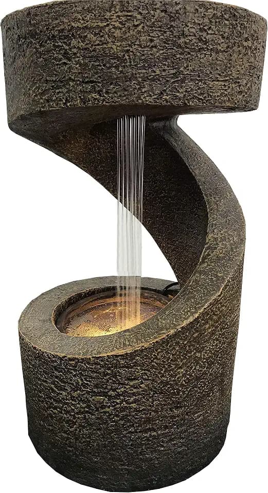 Hi-Line Gift 14' Wooden Fountain with LED