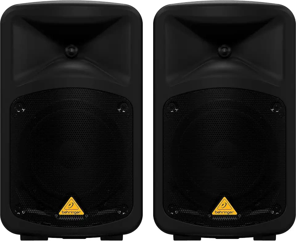 Behringer EPS500MP3 Ultrakompaktes tragbares 500-Watt-8-Kanal-PA-System mit MP3-Player, Reverb und Wireless-Option, schwarz