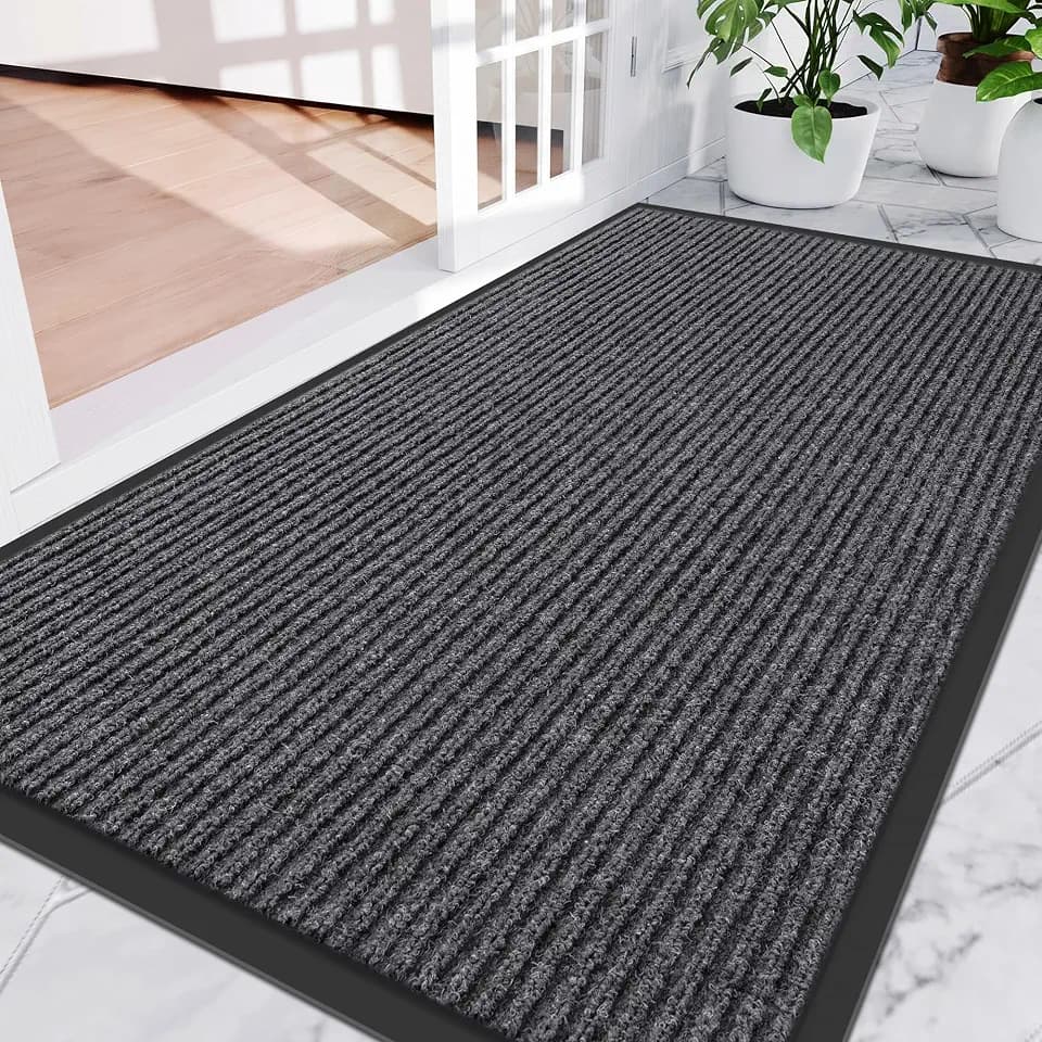 Amyracel Front Door Mat 2'x6', Heavy Duty Waterproof Indoor Outdoor Doormat