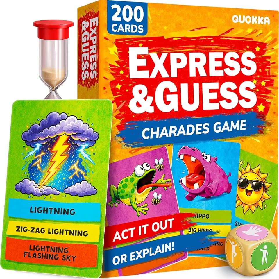 Charades Games for Kids 8-12 and Adults - Family Board Game for Kids 6-8