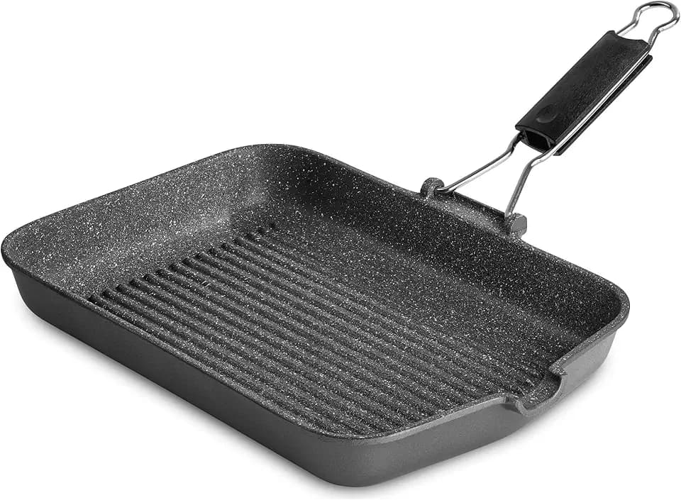 Lagostina Spezieller Antihaftgrill, Aluminiumdruckguss, grau, 24 x 36 cm