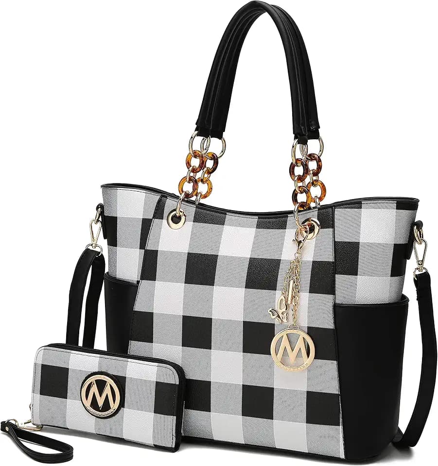 J’OMOR by Mia Tote Bag for Women, Handbag Set with Wallet Top-Handle Bag Vegan Leather Purse