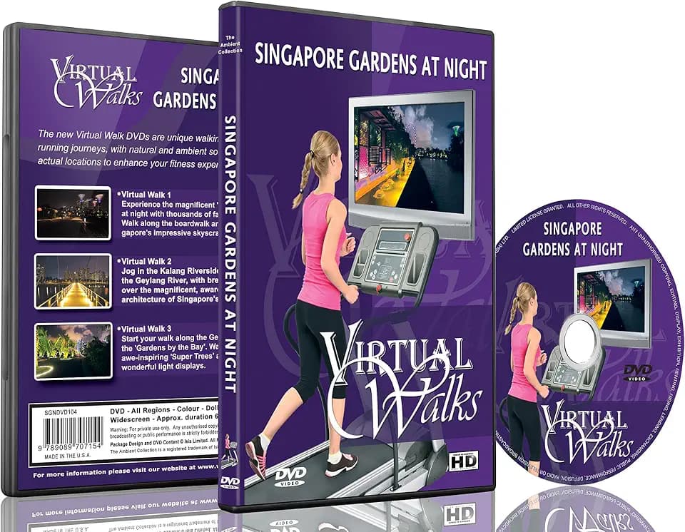 Virtual Walks - Gardens at Night for indoor walking, treadmill and cycling workouts
