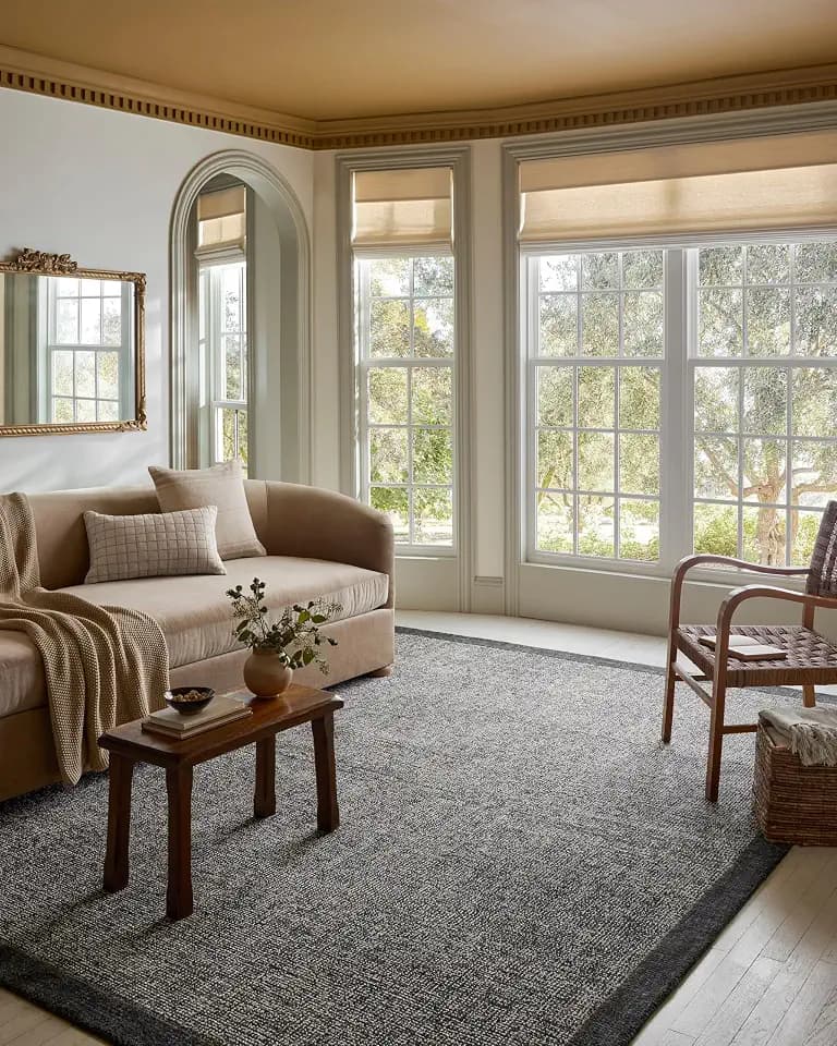 Loloi Magnolia Home Henley Ivory/Charcoal 2'-6" x 7'-6" Runner Rug