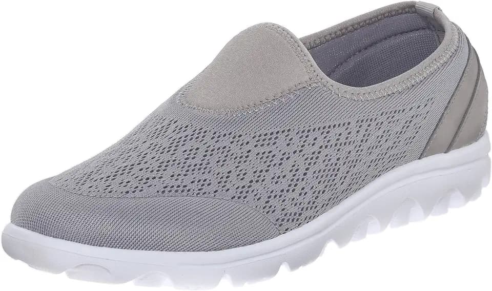 Propét Womens TravelActiv Slip On Walking Walking Sneakers Athletic Shoes - Black