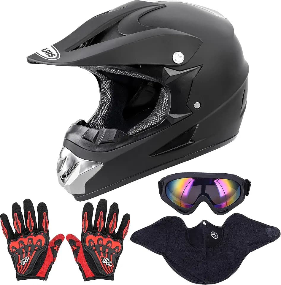 OUMURS Full Face Dirt Bike Helmet DOT Approved, Adult ATV Motocross Helmet