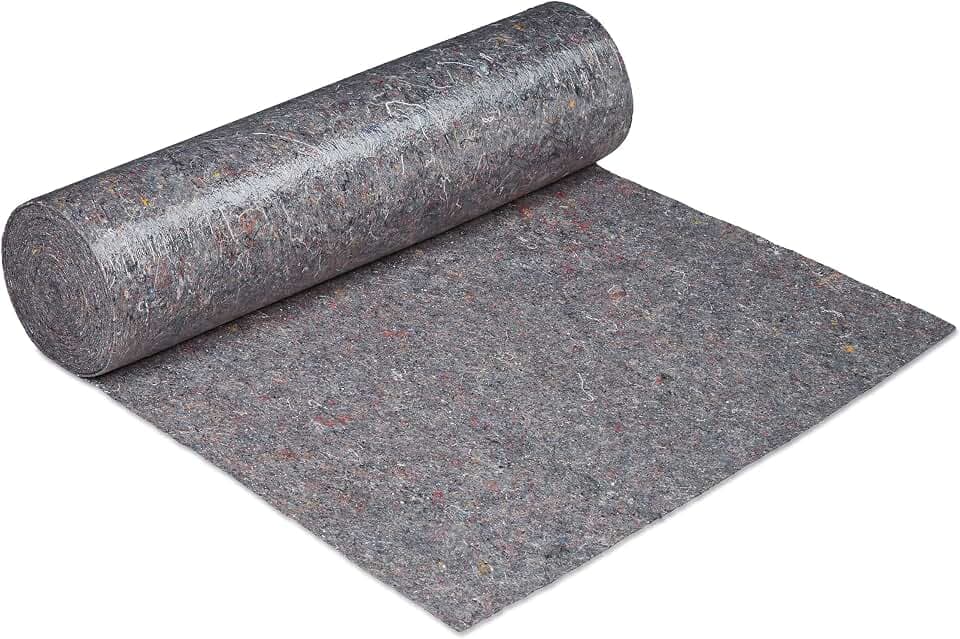 Relaxdays Malervlies, Abdeckvlies Rolle, 1 m x 50 m = 50m², rutschfest, wasserabweisend, 270g/m², Streichen, Umzug, grau