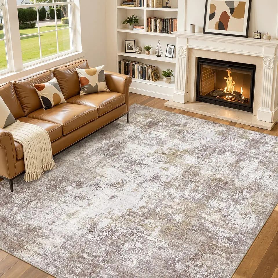 8x11 Area Rugs for Living Room, Washable Non Slip Large Area Rug