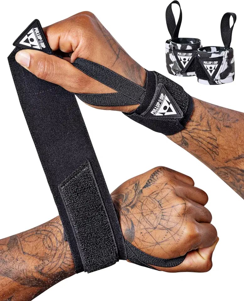 PULLUP & DIP Calisthenics Wrist Wraps für mehr Stabilität & Sicherheit im Training, Handgelenkbandagen für Calisthenics, Krafttraining, Turnen & Fitness, Handgelenkstütze für Frauen und Männer
