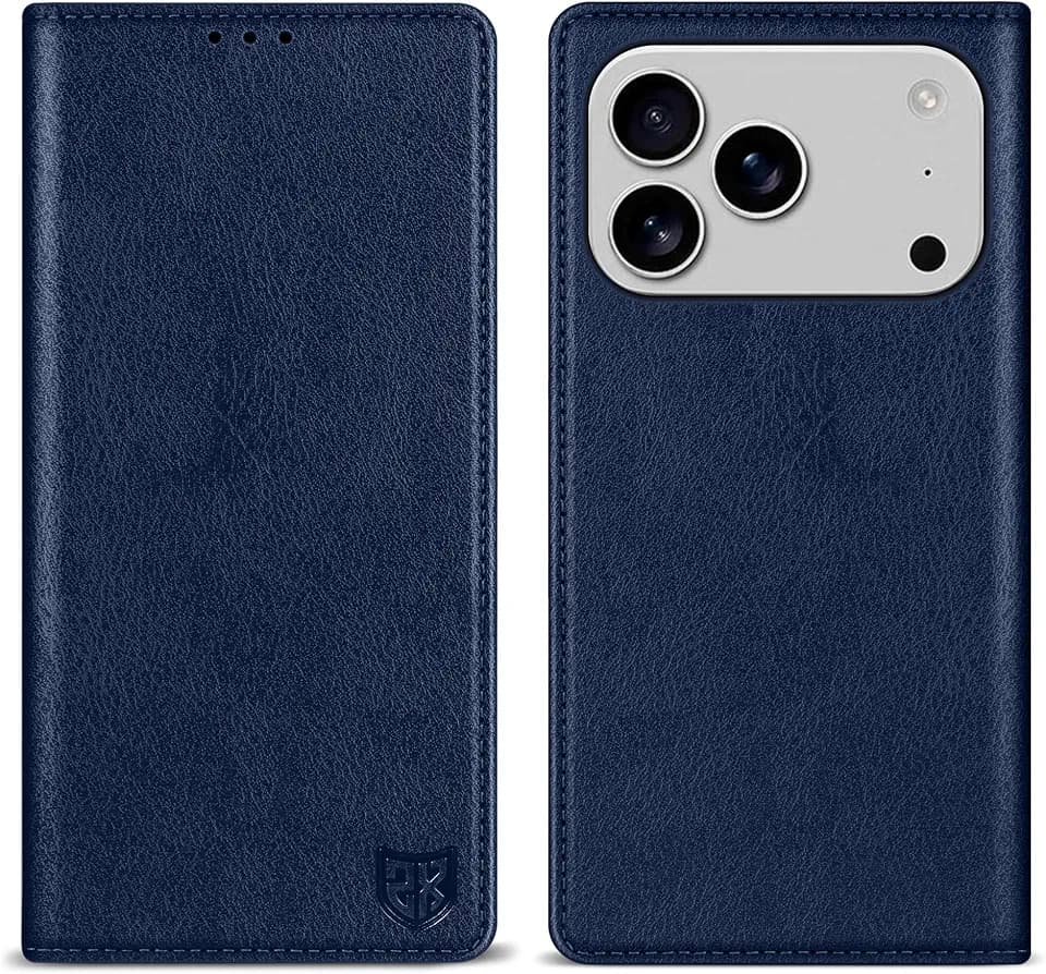 ZZXX for iPhone 18 Pro/17 Pro Wallet Case Strong Magnetic,Blue