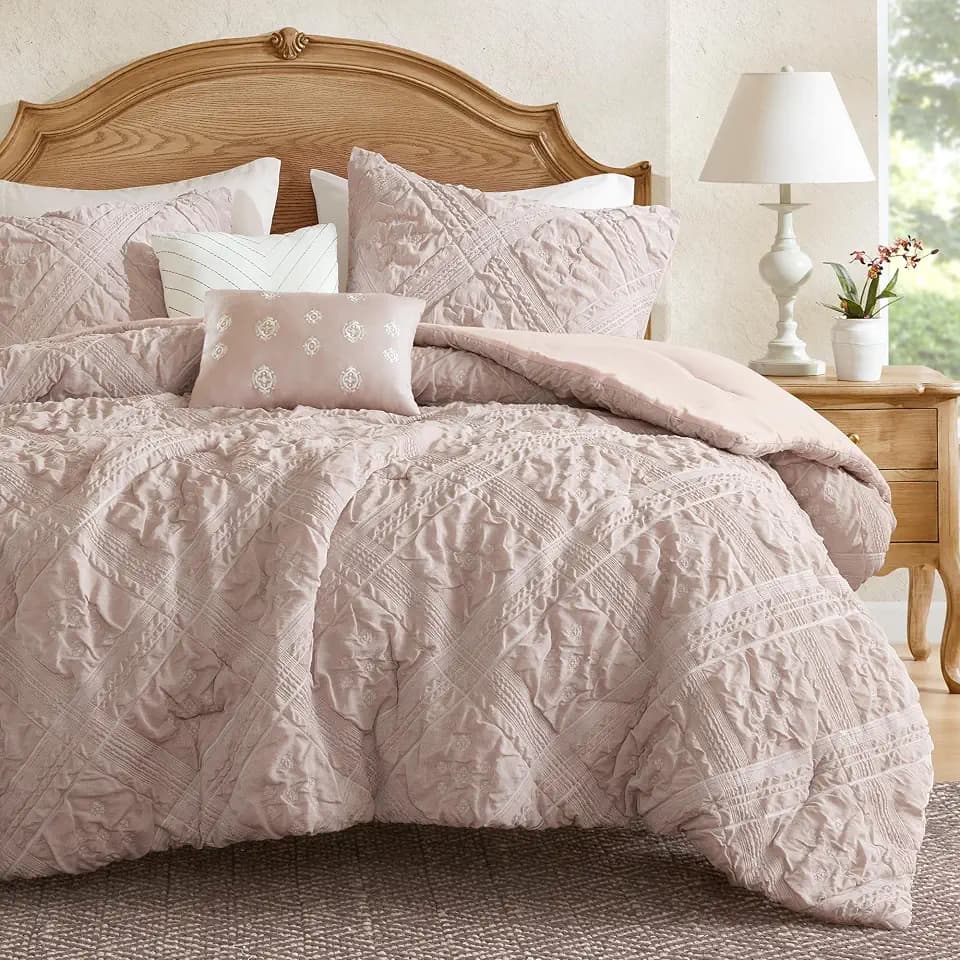 Madison Park Shabby Chic Comforter Set, 5PC Full/Queen Bedding Set