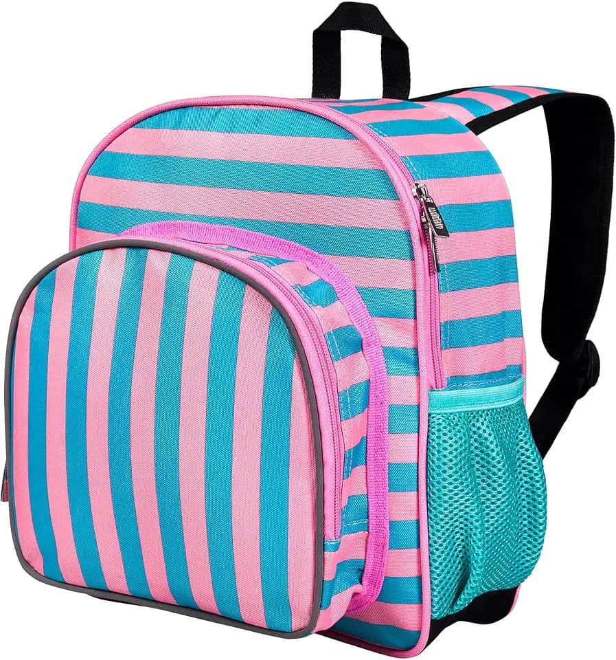 Wildkin 12 Inch Toddler Backpack for Kids, Pink Stripes