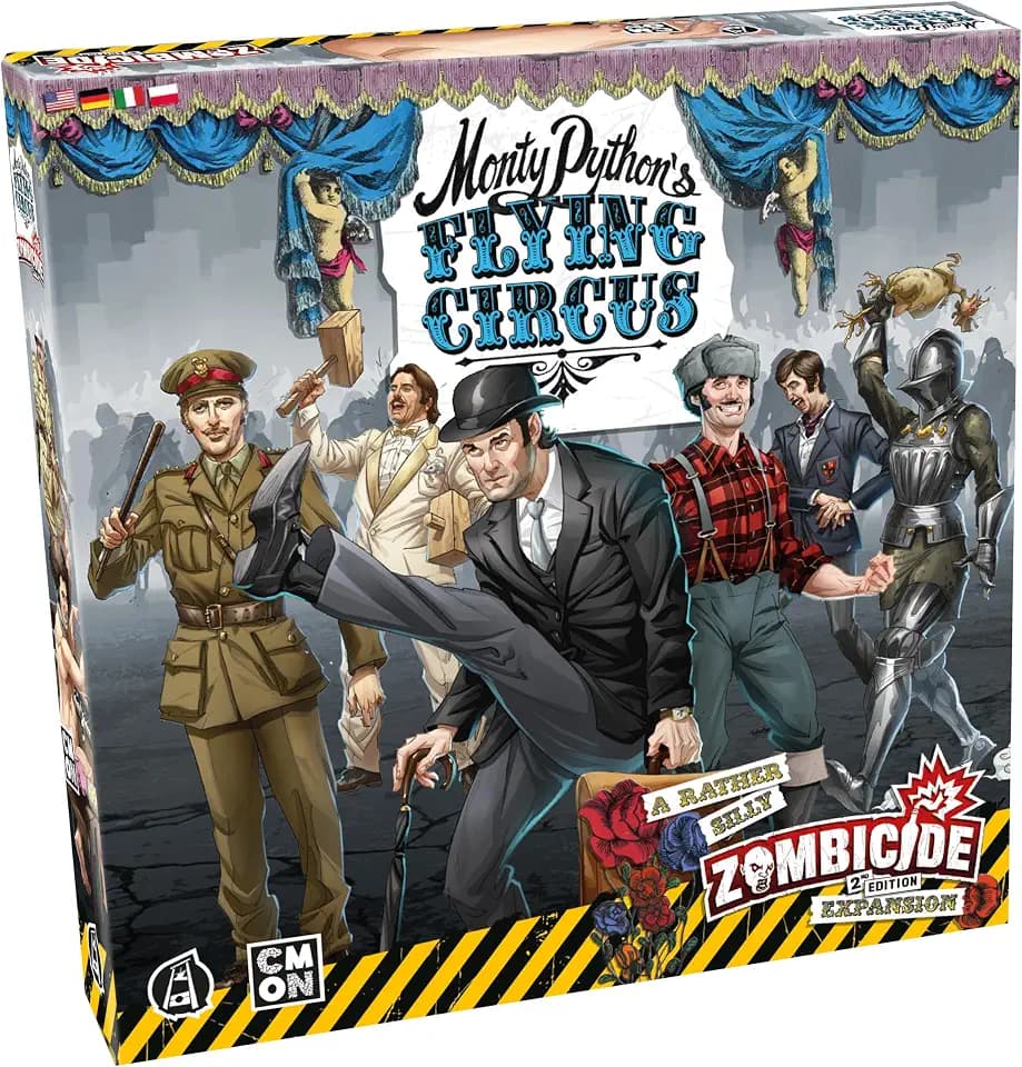 CMON, Zombicide 2. Edition – Monty Python's Flying Circus, Miniaturen-Erweiterung, Kennerspiel, Dungeon Crawler, 1-6 Spieler, Ab 14+ Jahren, 60 Minuten, Deutsch, Mehrsprachig