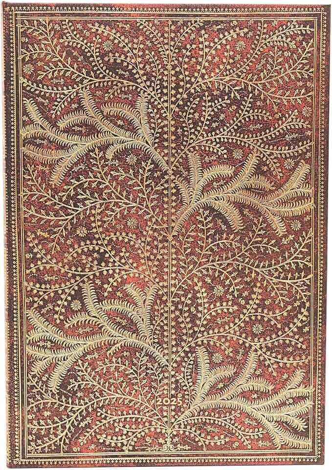 Paperblanks 12-Monatskalender 2025, Wildwood, Grande, Vertikal, Elastikband-Verschluss