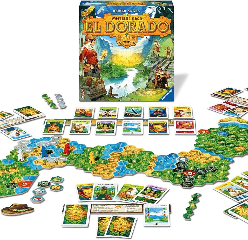 Ravensburger 27457 - Wettlauf nach EL Dorado, Strategiespiel, Spiel für Erwachsene und Kinder ab 10 - Taktikspiel geeignet für 2-4 Spieler
