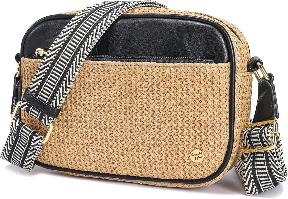 AOCINA Faux Straw Crossbody Bags for Women Summer Purse 2026 Shoulder Bag