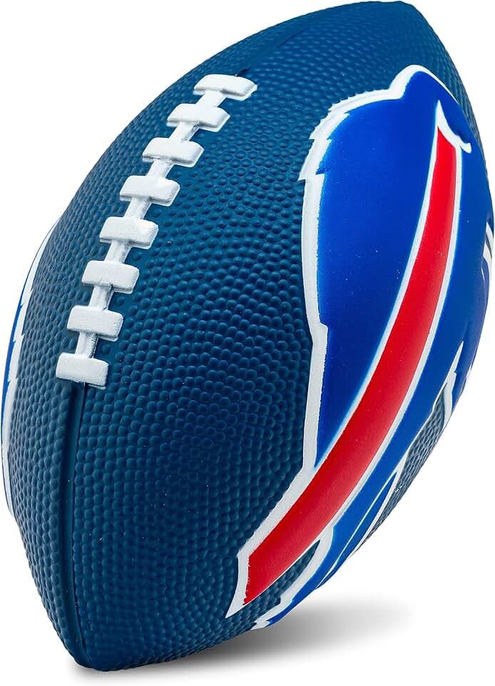 Franklin Sports NFL Football - Kids Foam Football - Soft Junior Size 8.5" Ball with 3D Logos - Perfect for Gameday + Tailgates