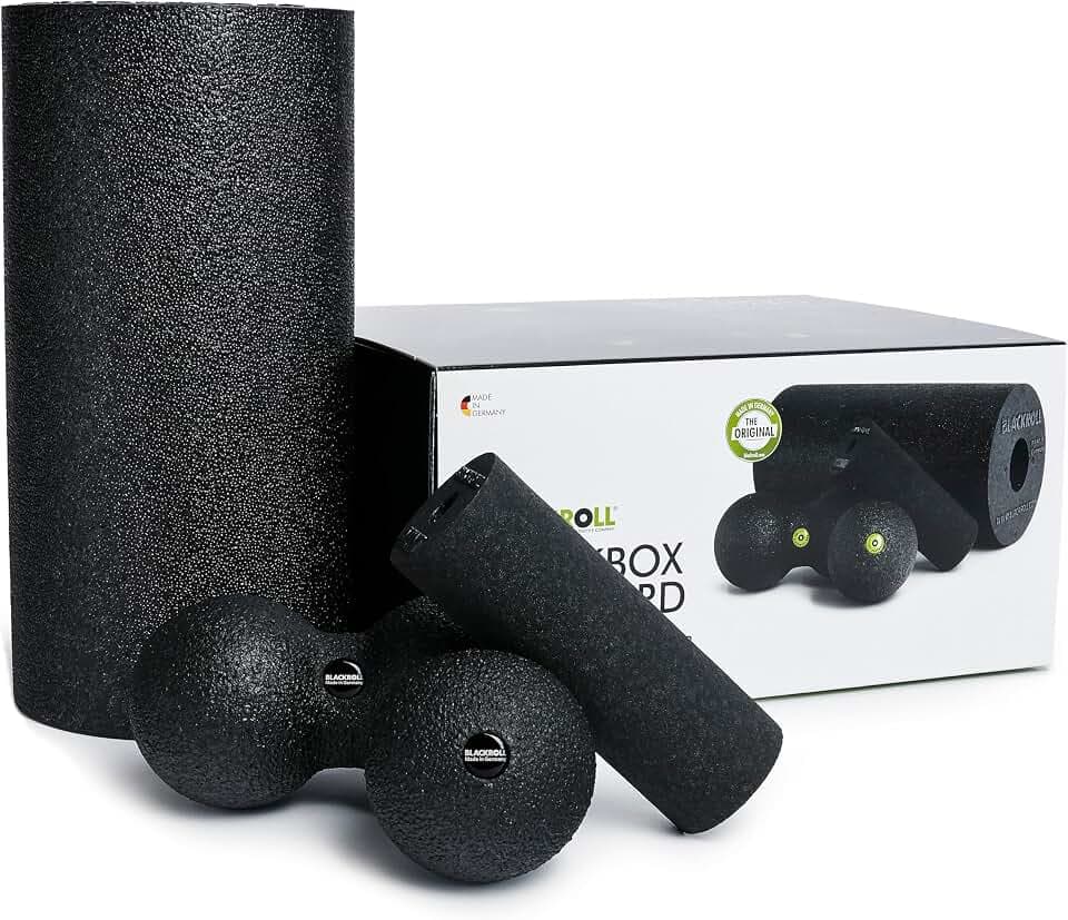 BLACKROLL® BLACKBOX, Faszienrollen-Set für die Selbstmassage, Set mit verschiedenen Faszien-Tools, Fitness-Massagegeräte für effektives Training, Made in Germany