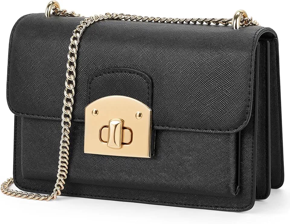 Flap Crossbody Purses for Women Shoulder Handbag with Chain Strap