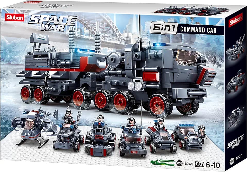 Sluban M38-B0927 Space War – Command Fahrzeug 6 into 1557 Stück, Mehrfarbig