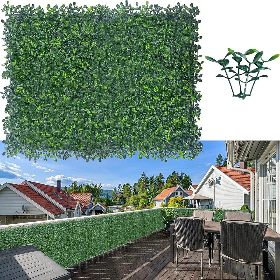ODTORY Artificial Hedge Privacy Fence Screen, 24X16 in 12P (32 sqft)