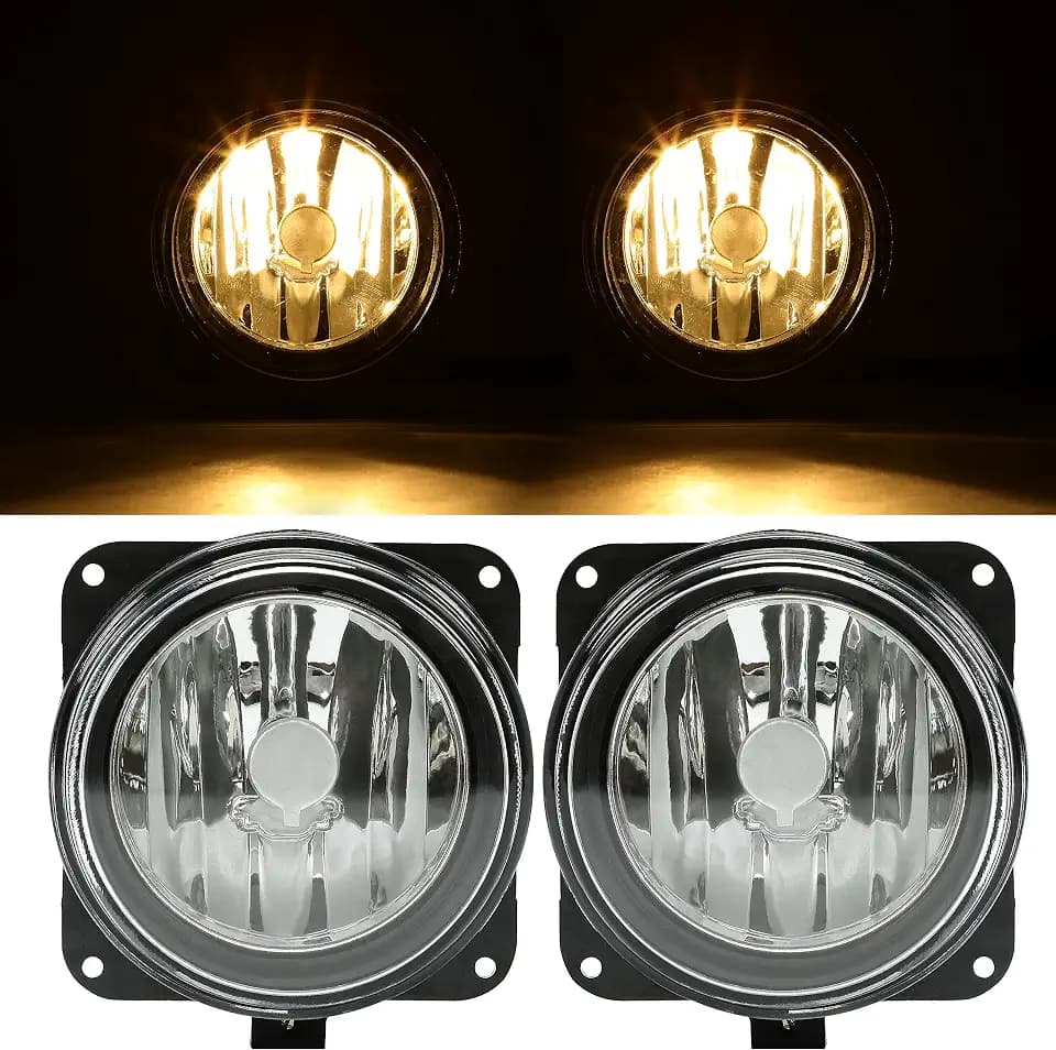 ECOTRIC Fog Lights Compatible with 00-04 F-150 F150 Harley Davidson Clear