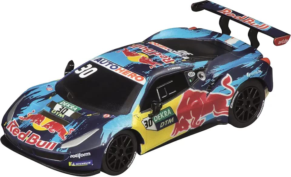 Carrera 64197 Ferrari 488 GT3 Red Bull AF Corse No.30 1:43 Scale Analog Slot Car Racing Vehicle GO Slot Car Toy Race Track Sets