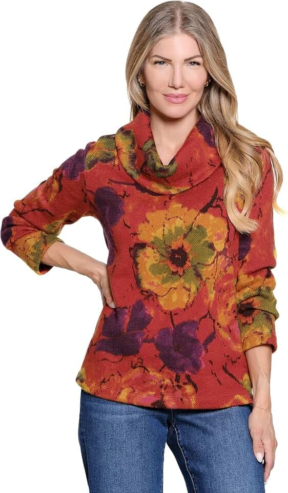 Ali Miles Textured Brushed Knit Popover Tunic