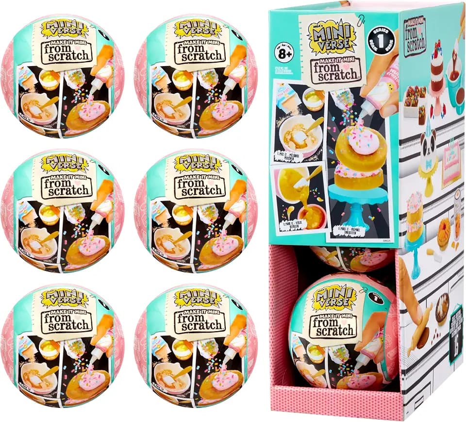 MGA's Miniverse Make It Mini from Scratch Series 1 (6 Pack), Mini Collectibles, Blind Packs, DIY, Replica Food, NOT Edible, Collectors, 8+, NO DUPLICATES