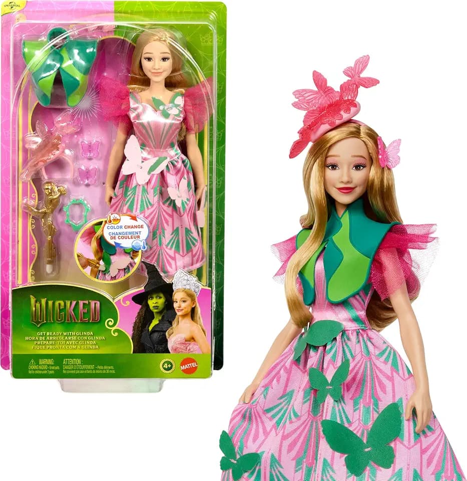 ​Mattel Universal Pictures’ Wicked Get Ready with Glinda Doll Set