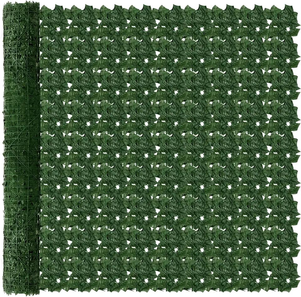Colingmill 80 x 180 Inch Large Artificial Ivy Privacy Fence Screen, Full Coverage, Uv-Anti Ivy Vine Leaves Hedge Fence with Mesh Backing, Wind Protection for Indoor Outdoor, Garden, Balcony, Patio