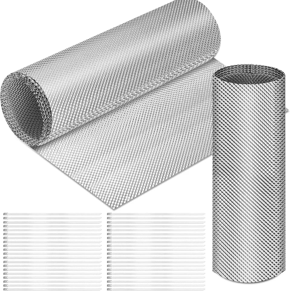 Exhaust Heat Shield Automotive, 15" x 93" Embossed Aluminum Heat Shield Material with 20 Pcs Cable Metal Zip Ties for Fire Wall, Exhaust Wrap, Wall Behind Grill