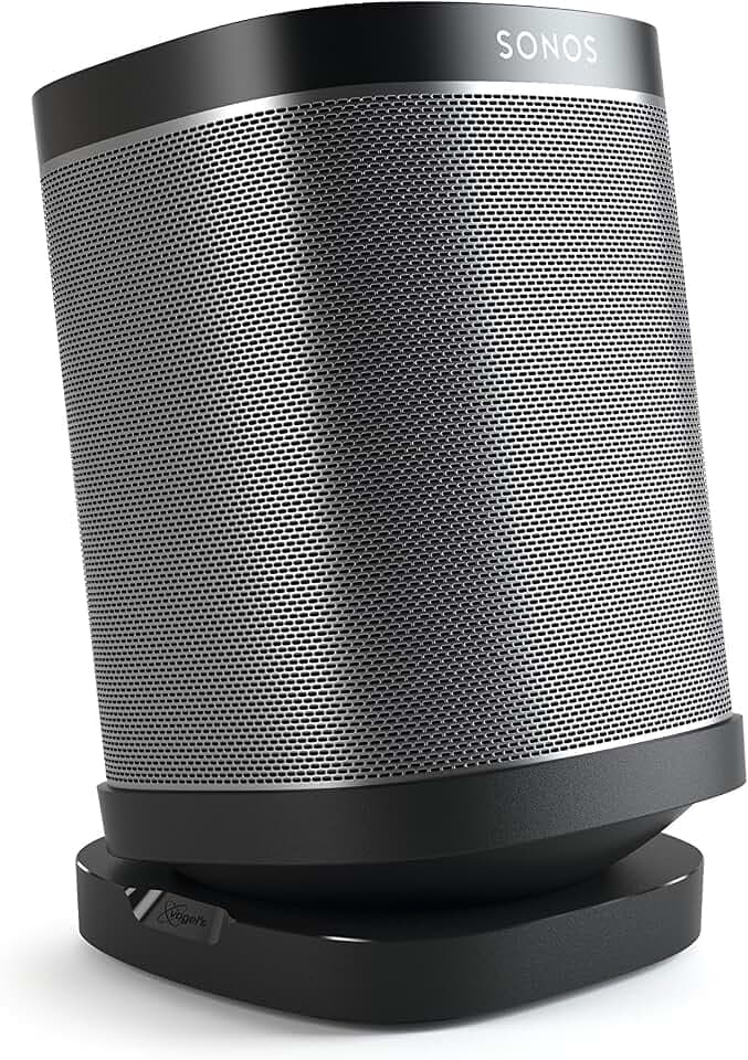 Vogel's Sound 4113 Lautsprecher Tischständer für Sonos One (SL), Play:1 & Play:3, Bis zu 10° neigbar, Bis zu 360° schwenkbar, Schwarz (1x)