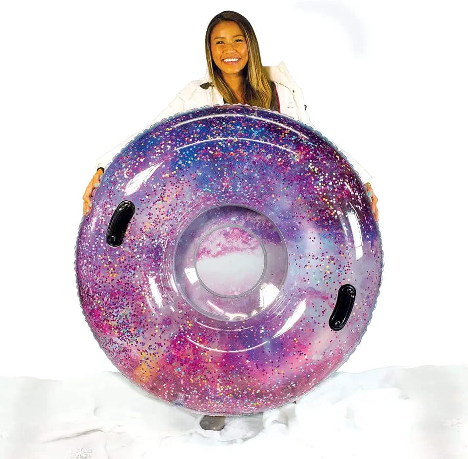 Inflatable Heavy-Duty Snow Tubes Collection, Durable Cold-Resistant Winter Sledding Tubes for Kids & Adults (Multiple Styles Available)