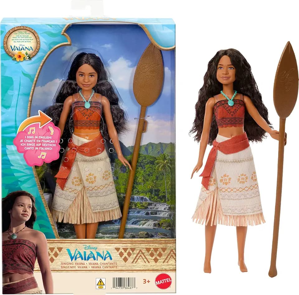 Mattel Disney Singing Moana Doll How Far I'll Go Live Action Movie