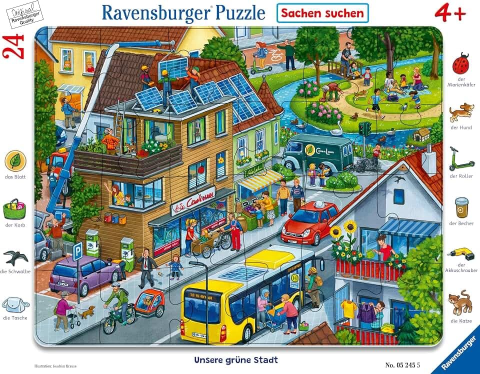 Ravensburger Puzzle Unsere grüne Stadt - 24 Teile Puzzle ab 4 Jahre
