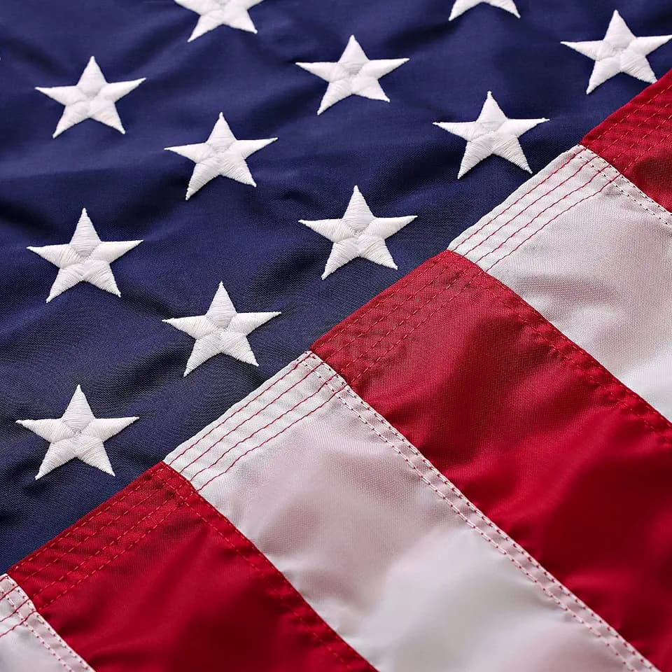 2X3 American Flag for Outside | American Flag Made in USA Heavy Duty American Flags for Outside 2X3 with Embroidered Stars and Sewn Stripes -FMAA Certified