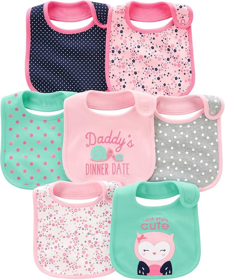 Simple Joys by Carter's Unisex Kinder 7-pack Teething Bibs Winter-Zubehör-Set (7er Pack)