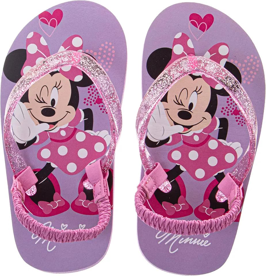 Josmo Gabbys Dollhouse Hello Kitty Frozen Little Mermaid Moana Minnie Mouse Lilo Stitch Flip Flops with Backstrap Sandals for Girls Summer Beach Water Pool Shoes Size 5-10 Toddler / 11-13 Little Kid