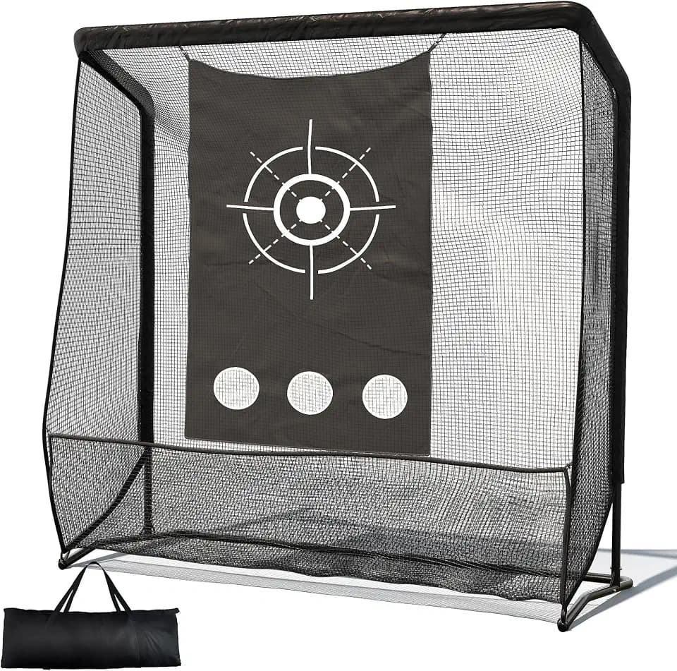Golf Hitting Net with Thicked 32mm Steel Frame 10x7 / 7x7Ft