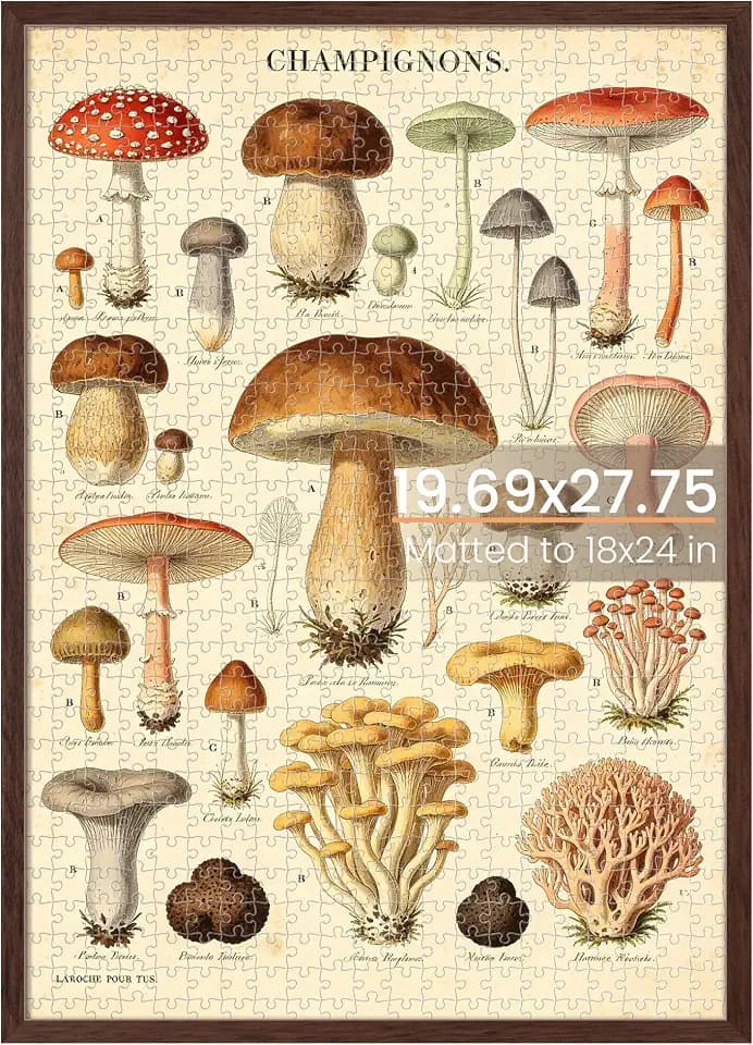 upsimples 50x70cm Puzzle Frame, Wall Decor Poster Frames, Brown 1 Pack