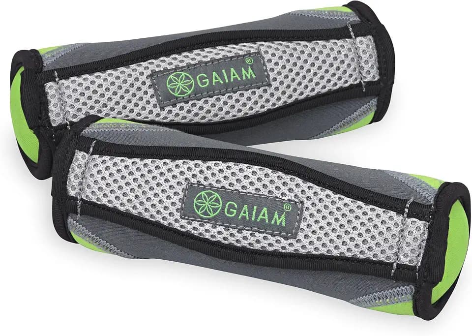 Gaiam Soft Walking Hand Weights with Strap, 4lb Set Women Men