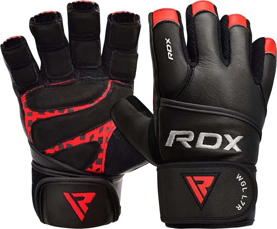 RDX Trainingshandschuhe für Handgelenk, lang, Workout, Fitness, Gymnastik, Training, Leder, Maya, Hide, Powerlifter, Gewichtheber, Gym Gloves