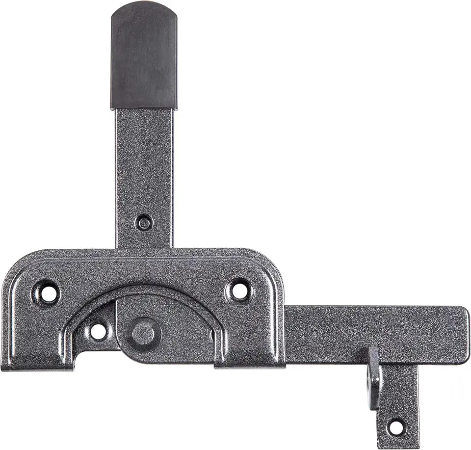 Alberts 301385 DURAVIS® Gartentorfalle | speziell für schmale Rahmenhölzer | schwarzdiamant duplexbeschichtet | Platte 120 x 50 mm